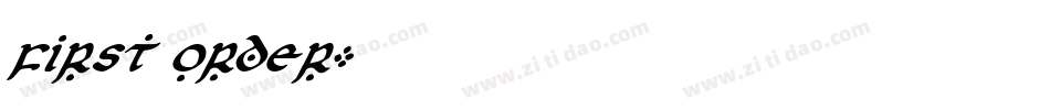 First Order字体转换